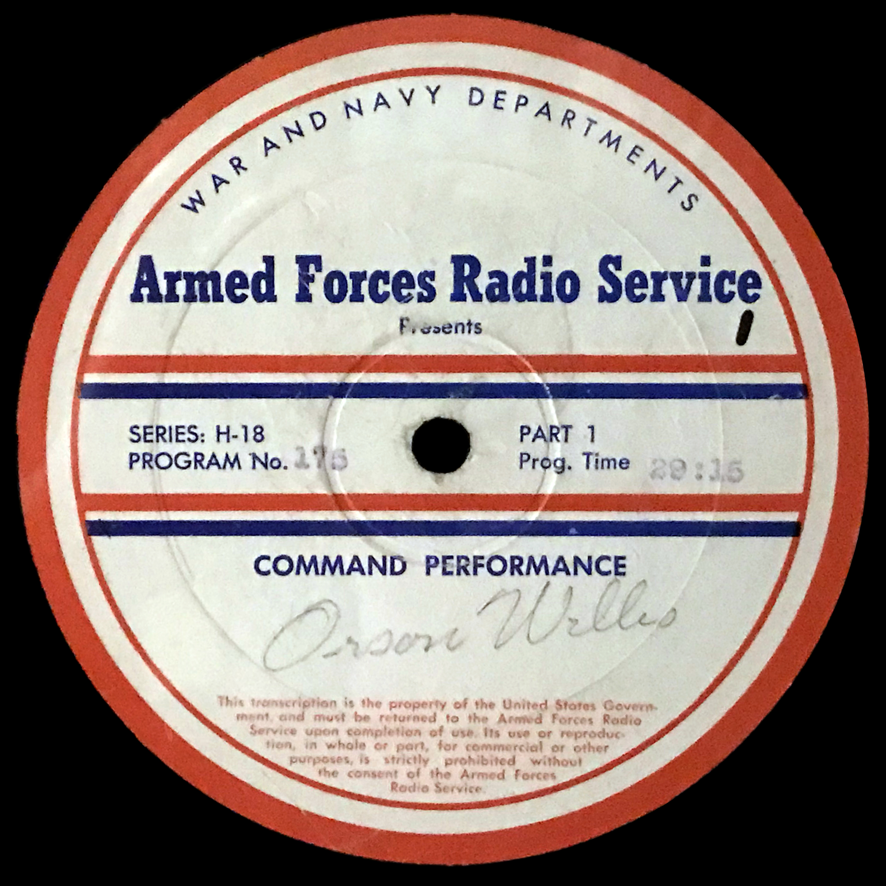 AFRS Phonograph Record